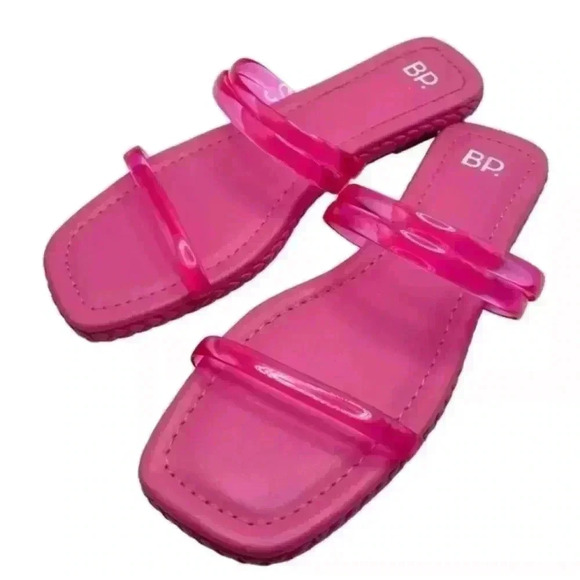 BP Jelly Strap Sandals Womens Size 5.5M Viola Barbie Pink Braided Slides - Picture 1 of 8